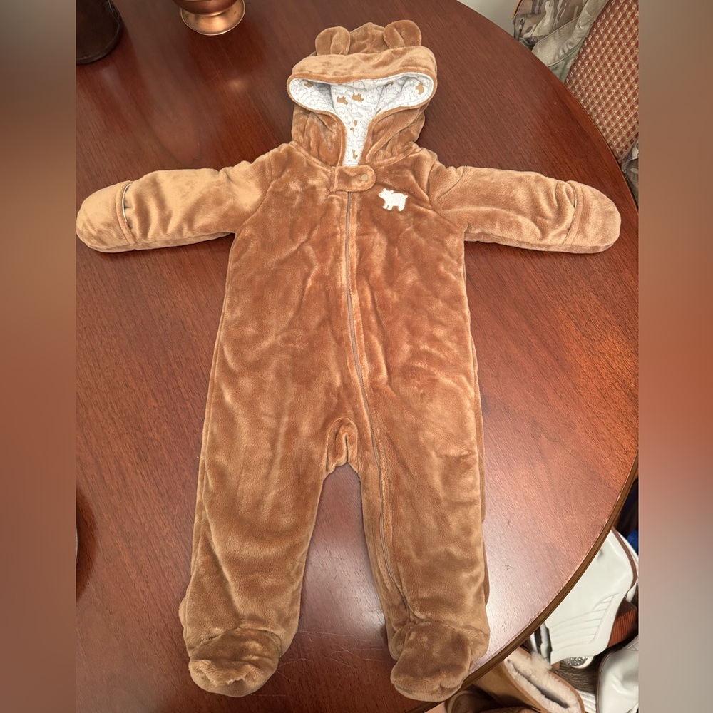 Carter's Brown Fleece Bear Footie
